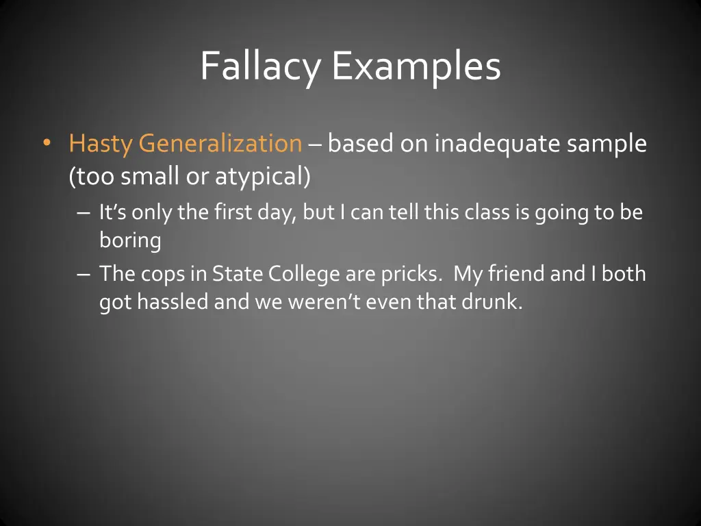 fallacy examples