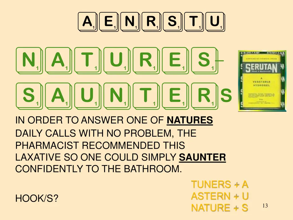 aenrstu