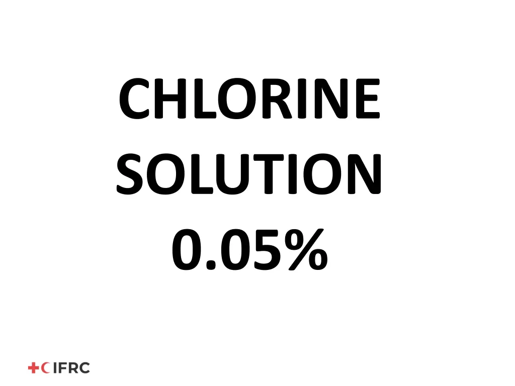 chlorine solution 0 05