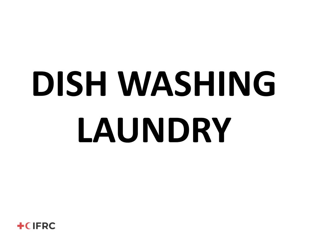 dish washing laundry