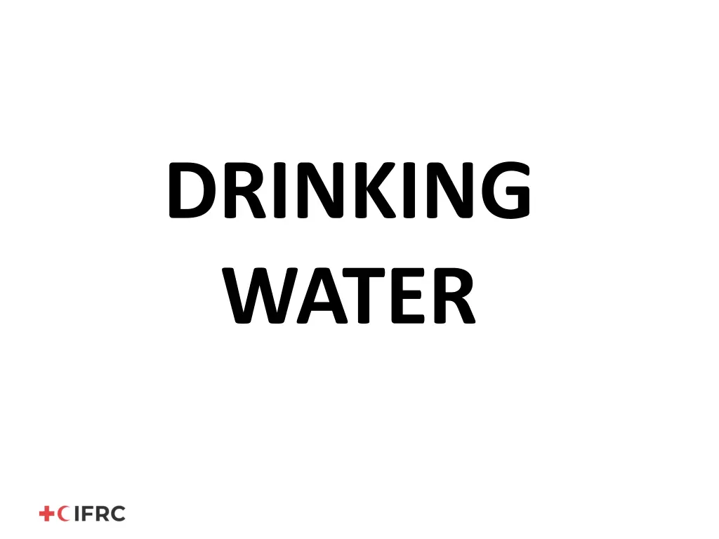drinking water