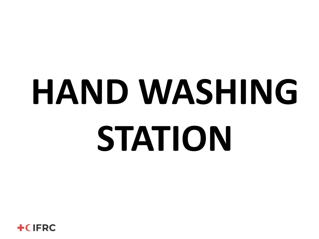 hand washing station