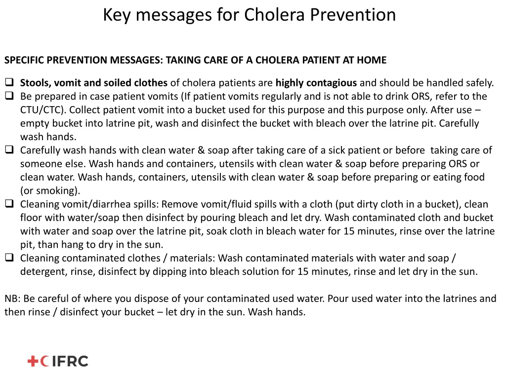key messages for cholera prevention 1