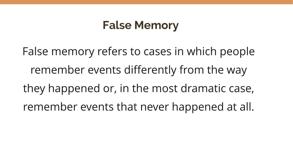 false memory