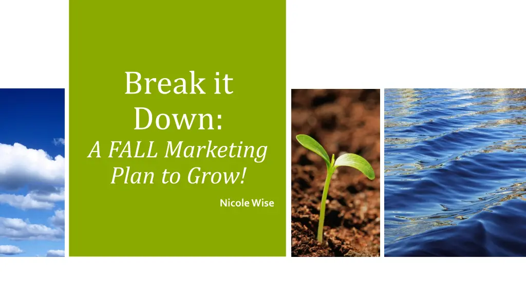 break it down a fall marketing plan to grow