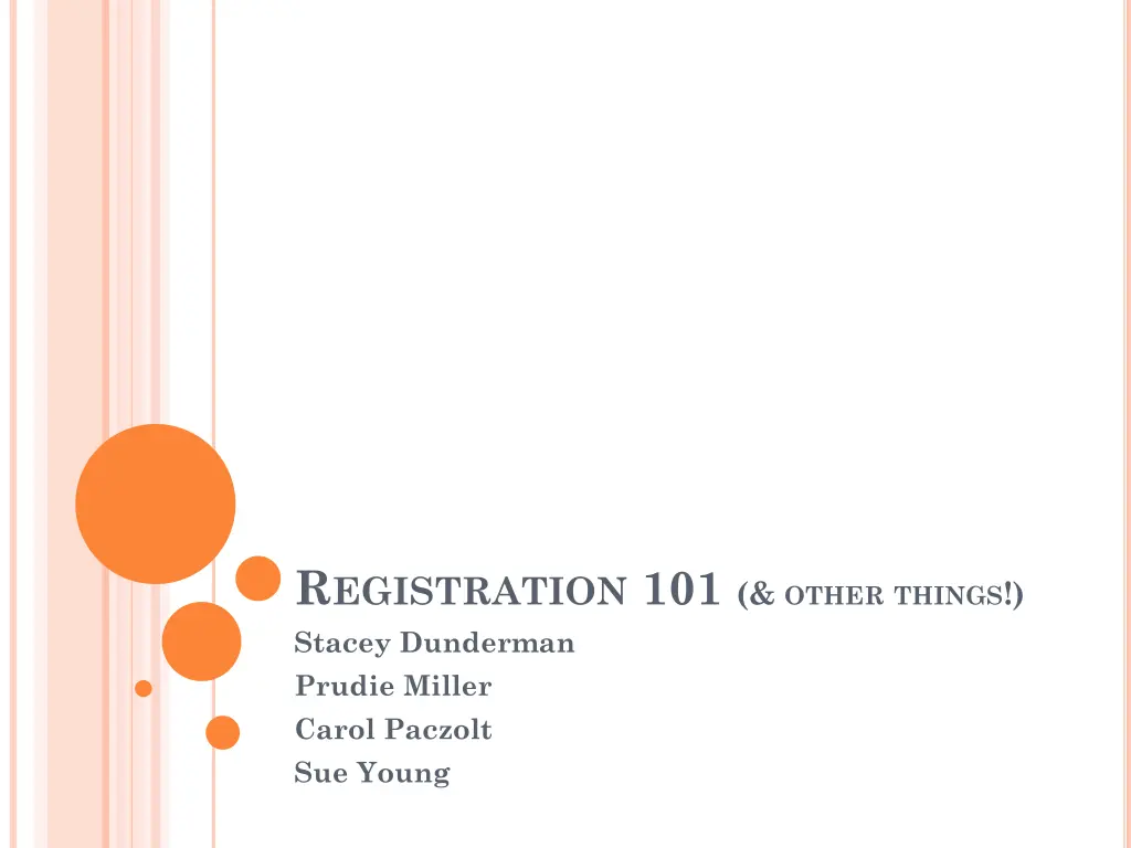 r egistration 101 other things stacey dunderman