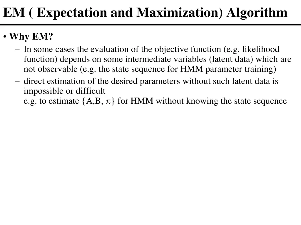 em expectation and maximization algorithm 1