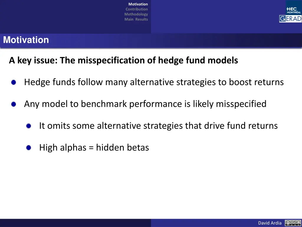 motivation contribution methodology main results 1