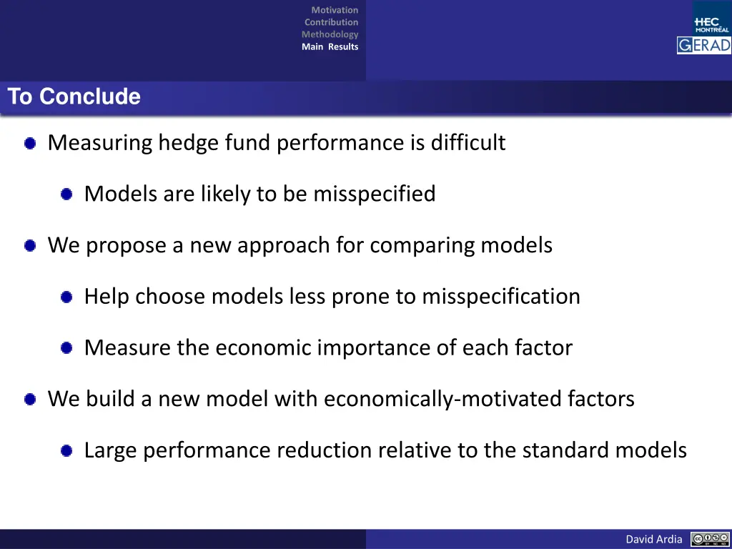 motivation contribution methodology main results 16