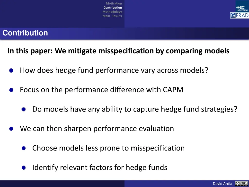 motivation contribution methodology main results 3