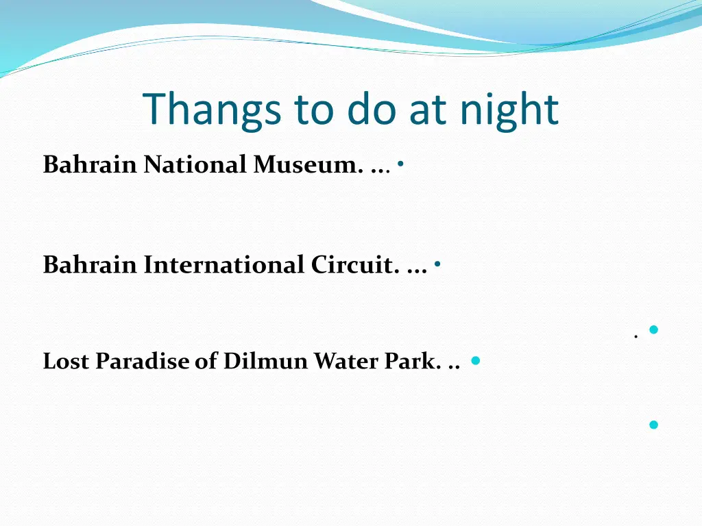 thangs to do at night
