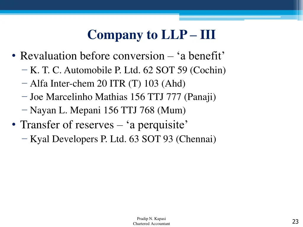 company to llp iii