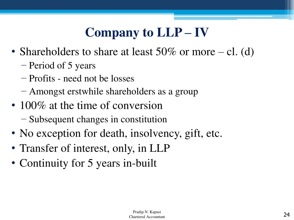 company to llp iv