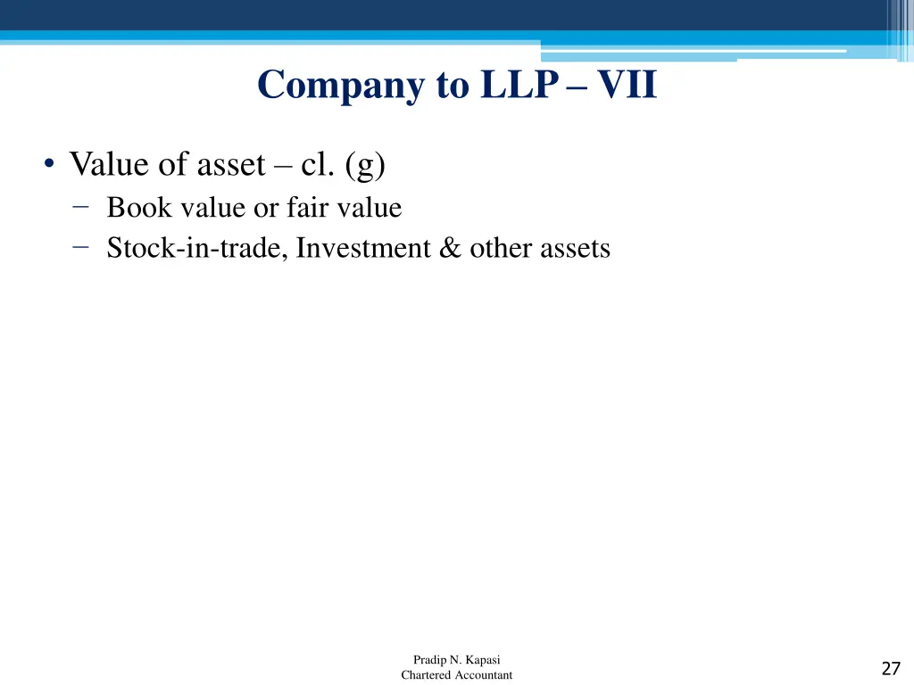 company to llp vii