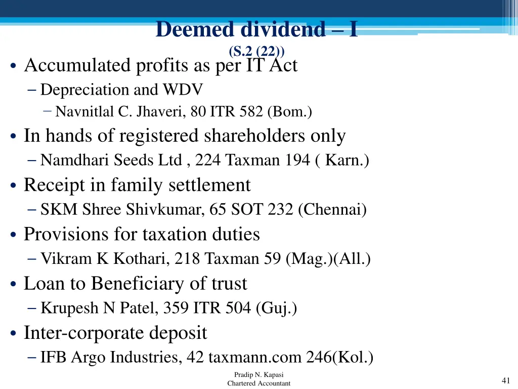 deemed dividend i s 2 22