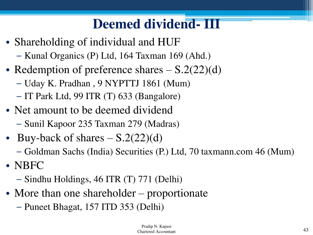 deemed dividend iii