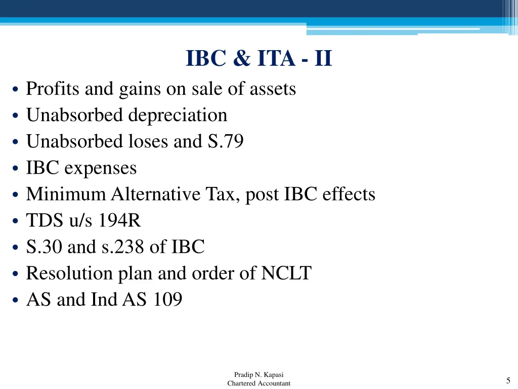 ibc ita ii