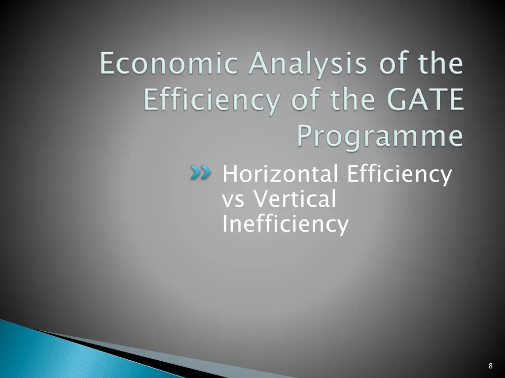 horizontal efficiency vs vertical inefficiency