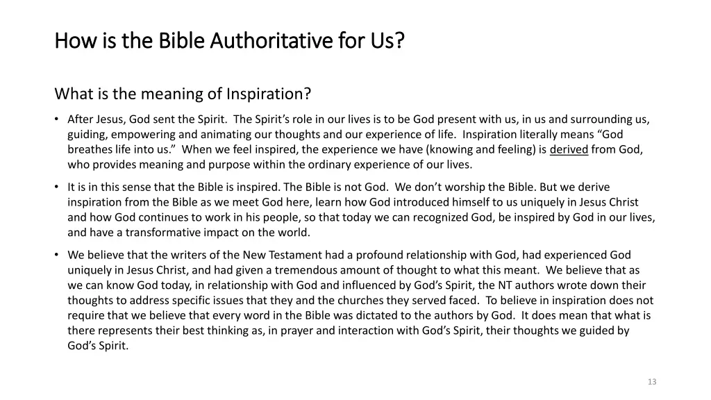 how is the bible authoritative
