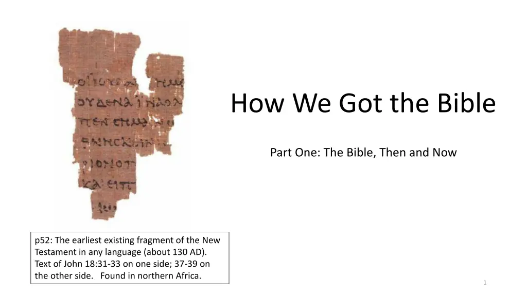 how we got the bible