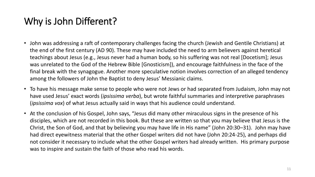 why is john different why is john different 1
