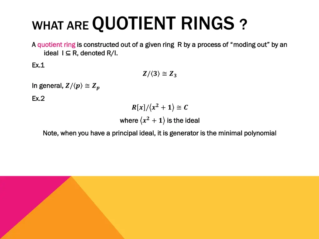what are quotient rings