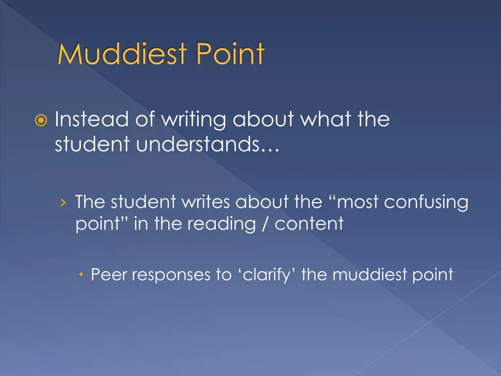 muddiest point