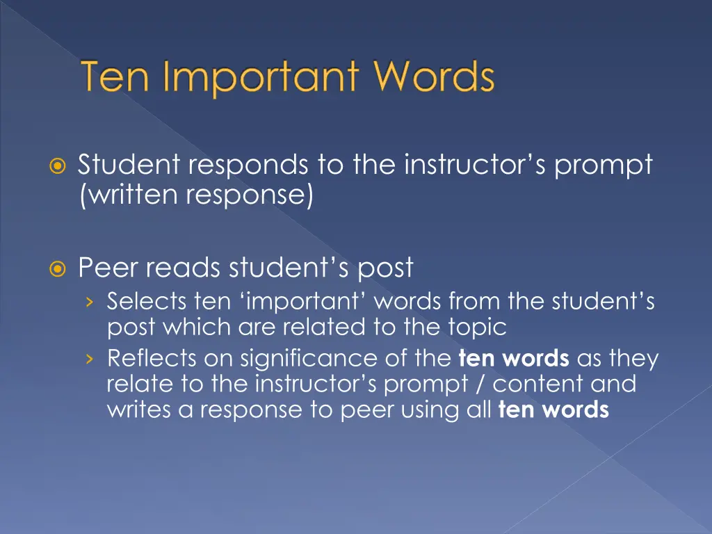 ten important words