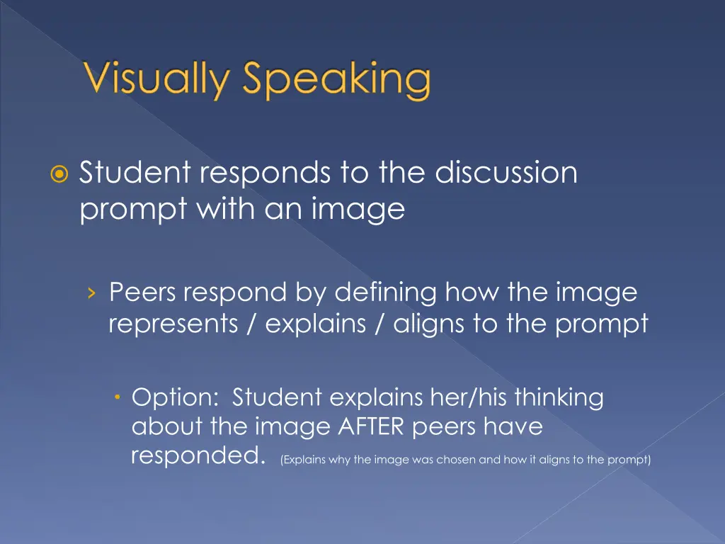 visually speaking