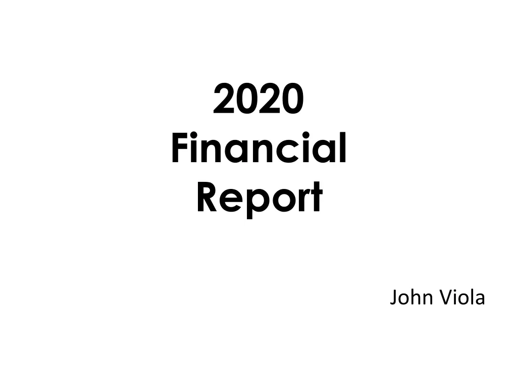 2020 financial report