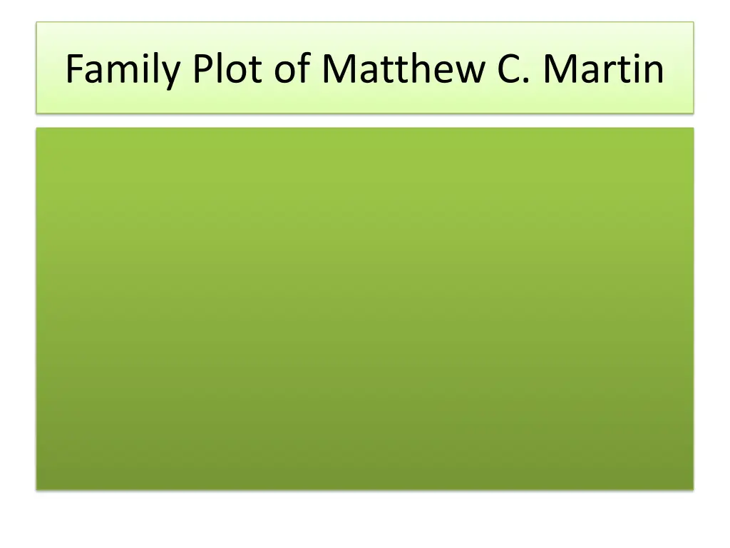 family plot of matthew c martin