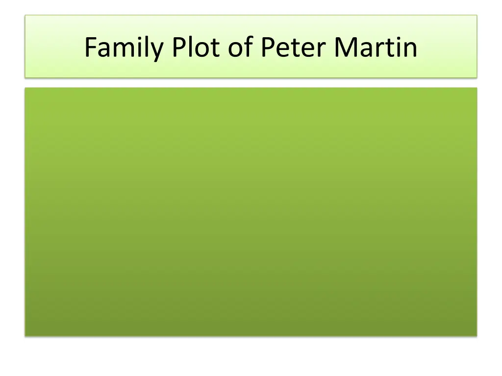 family plot of peter martin