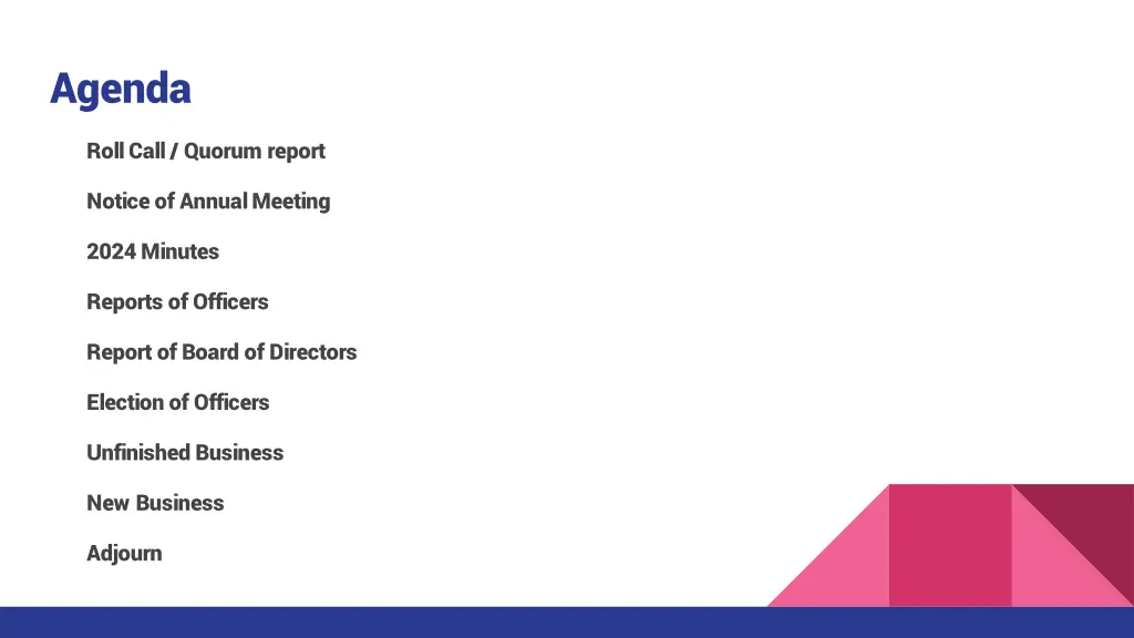 agenda