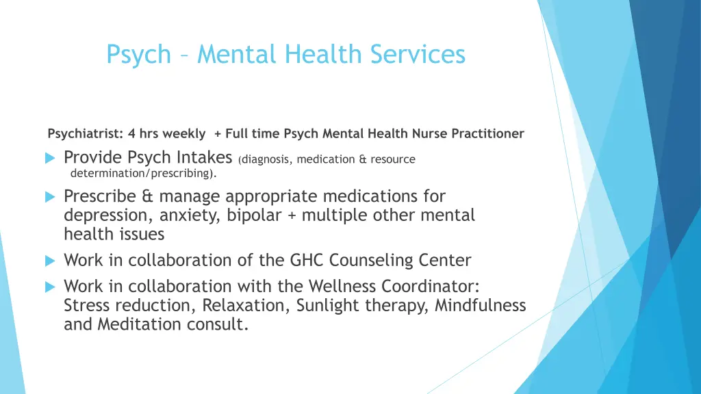 psych mental health services