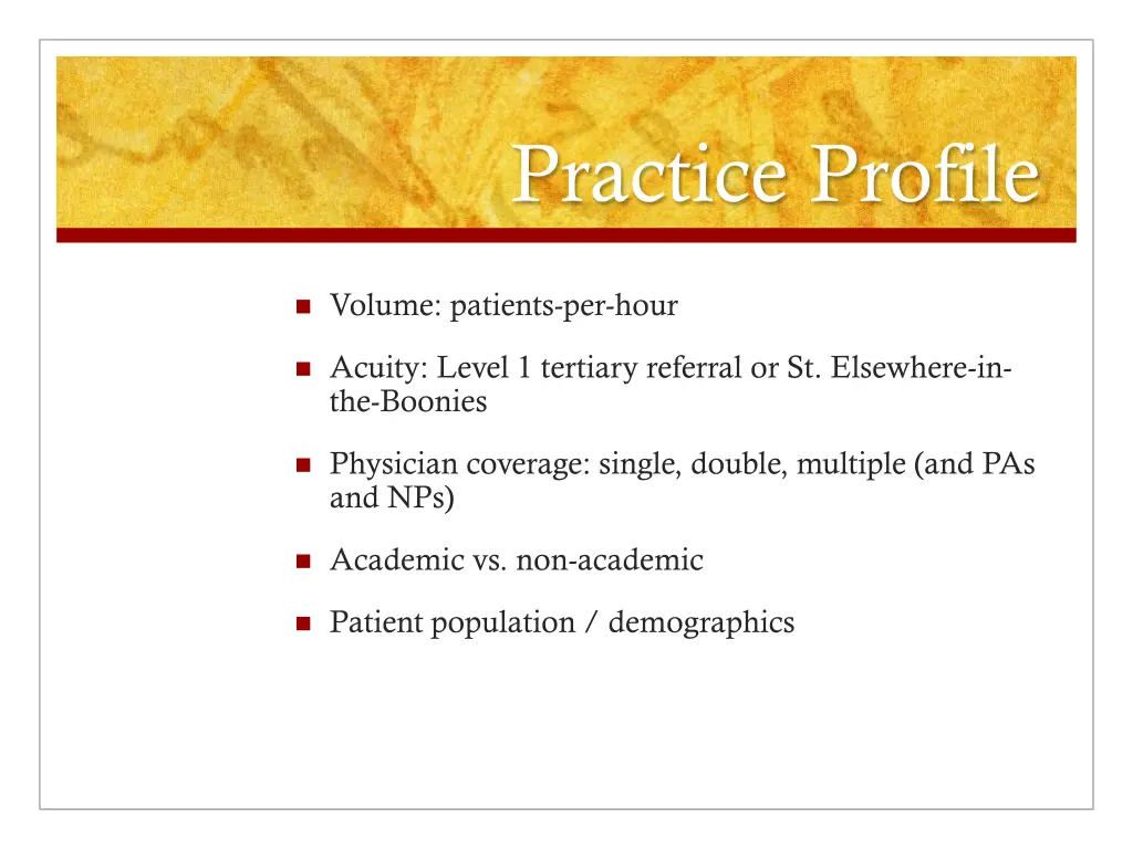 practice profile