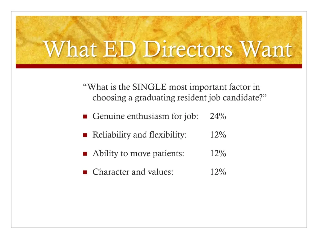 what ed directors want 18