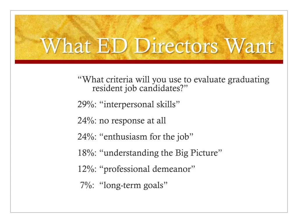 what ed directors want 2