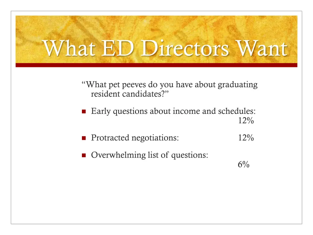 what ed directors want 20