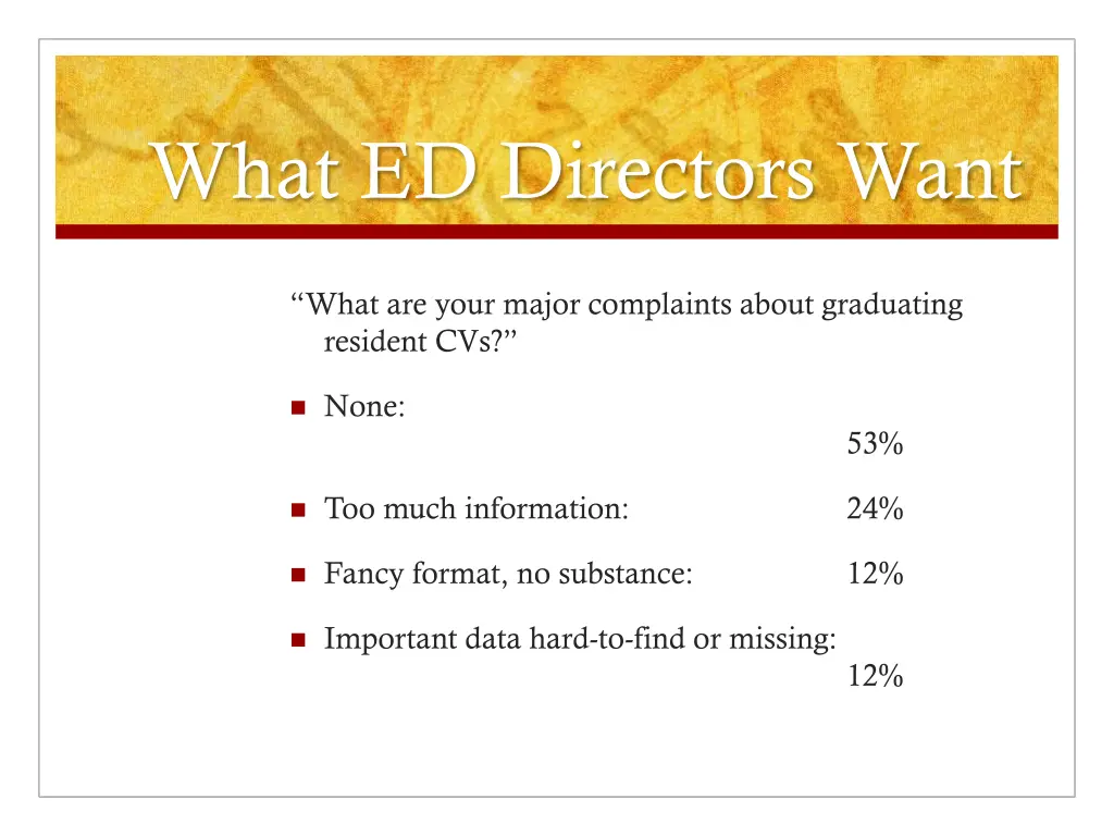 what ed directors want 21