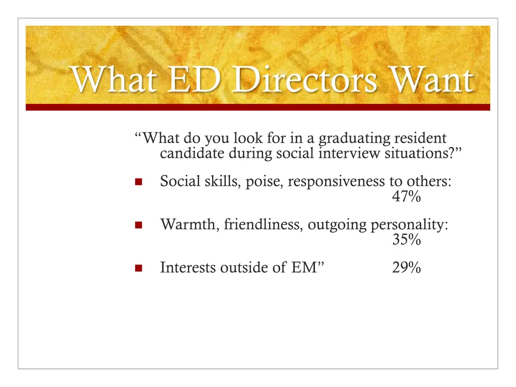 what ed directors want 22
