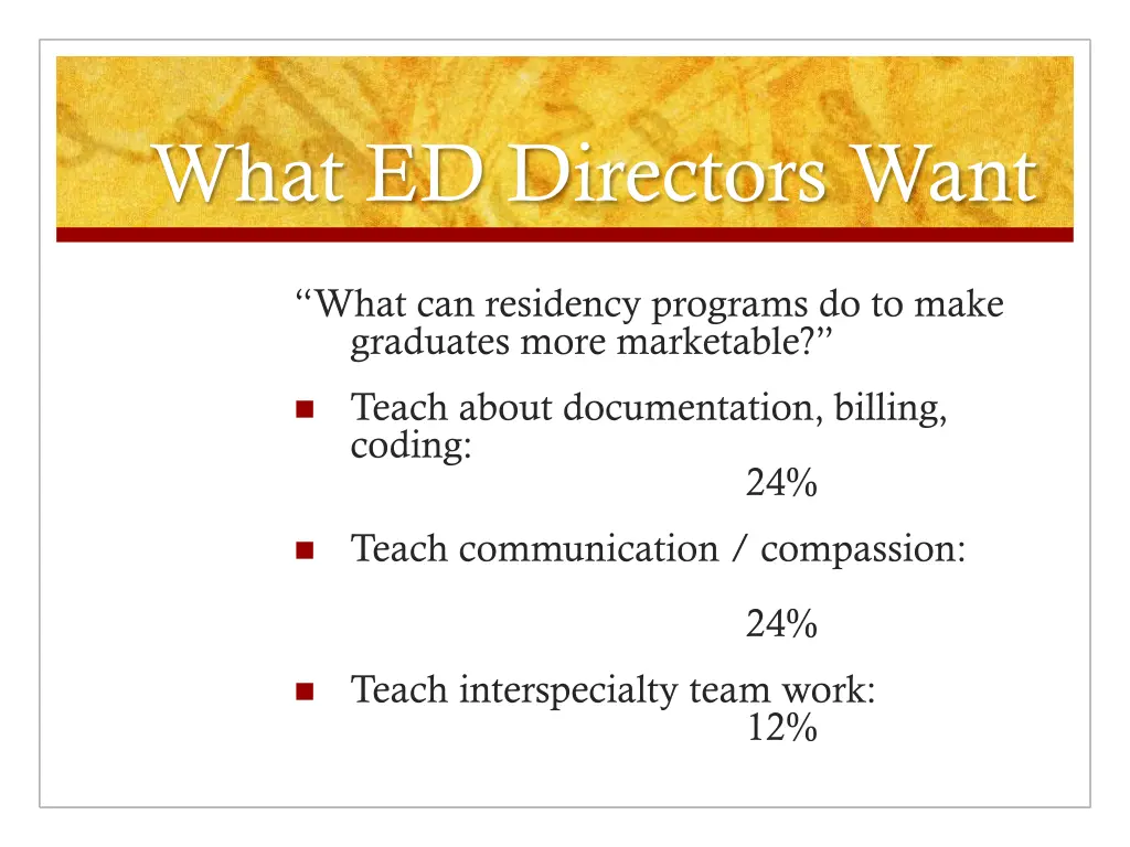 what ed directors want 24