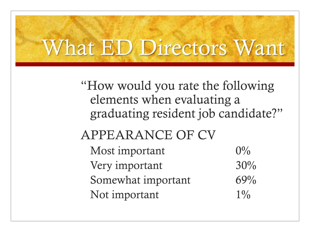 what ed directors want 5