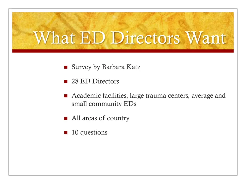 what ed directors want