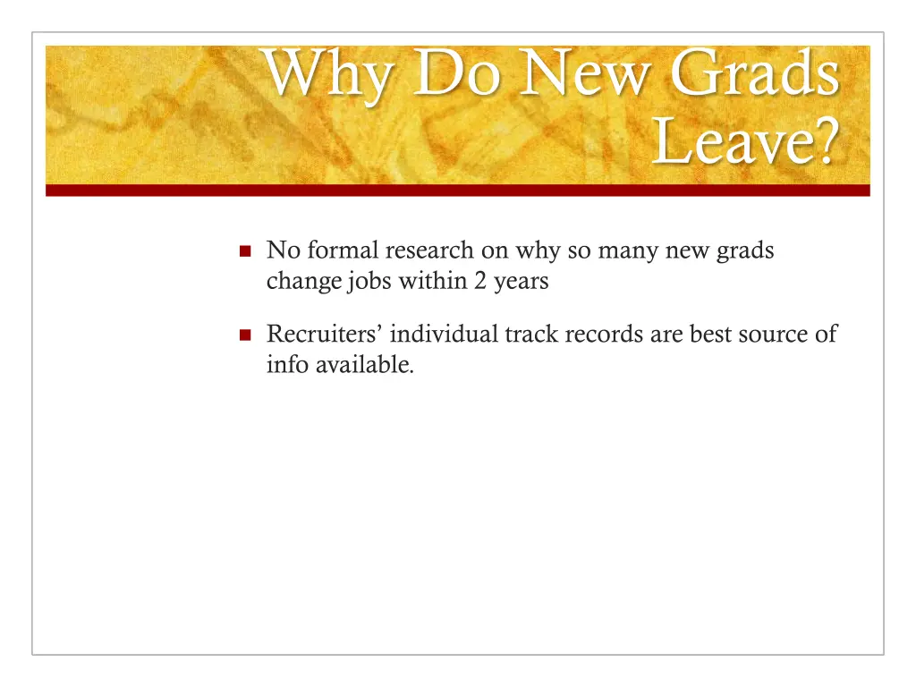 why do new grads