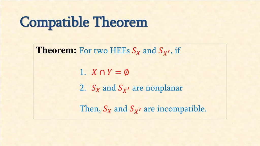 compatible theorem compatible theorem