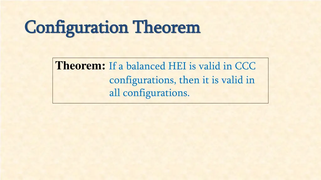configuration theorem configuration theorem