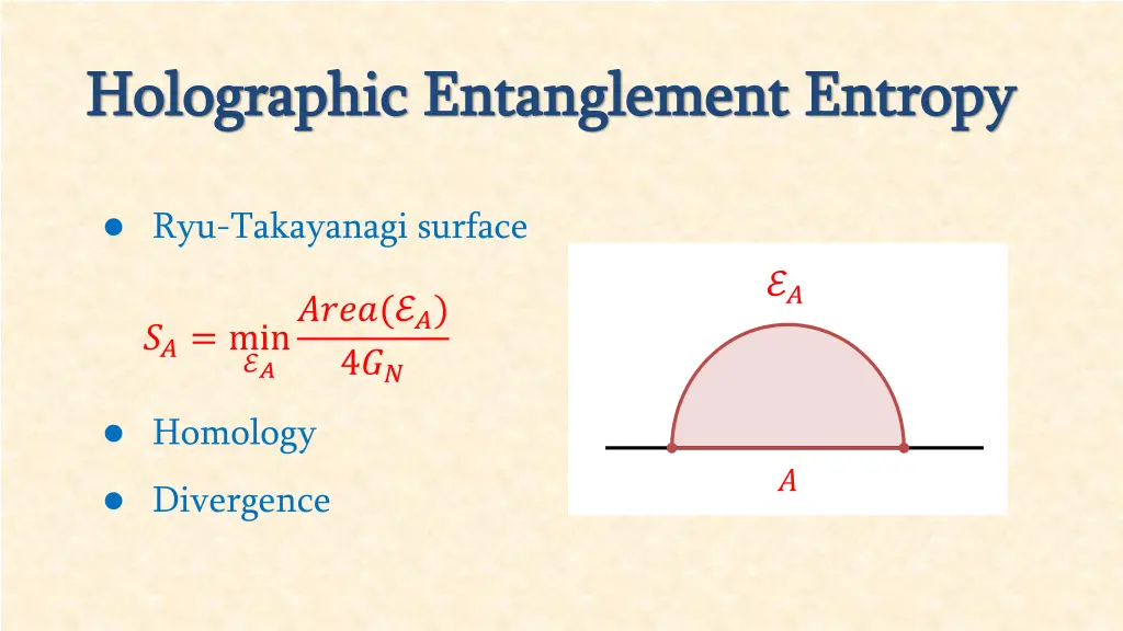 holographic entanglement entropy holographic 1