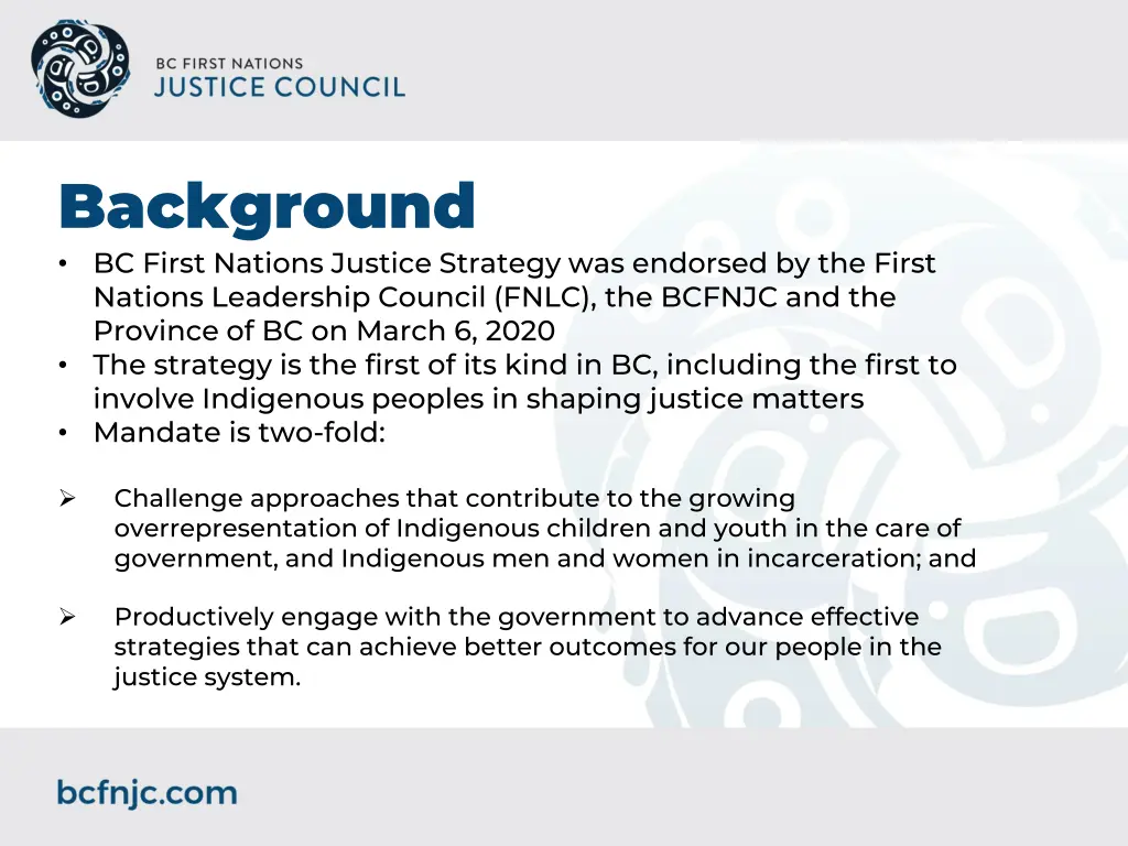 background bc first nations justice strategy