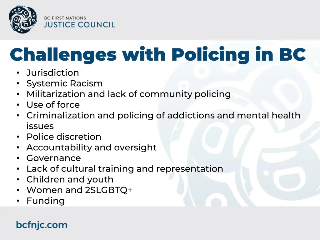challenges with policing in bc jurisdiction
