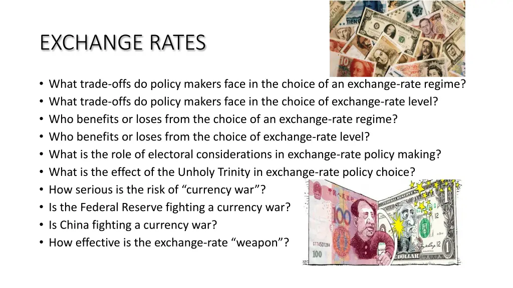 exchange rates